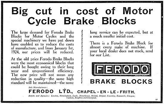 Ferodo Motor Cycle Brake Blocks                                  