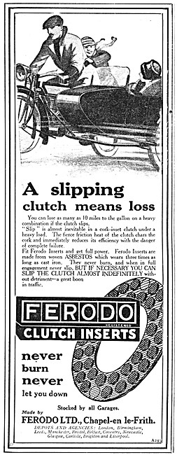 Ferodo Motor Cycle Clutch Inerts 1925                            