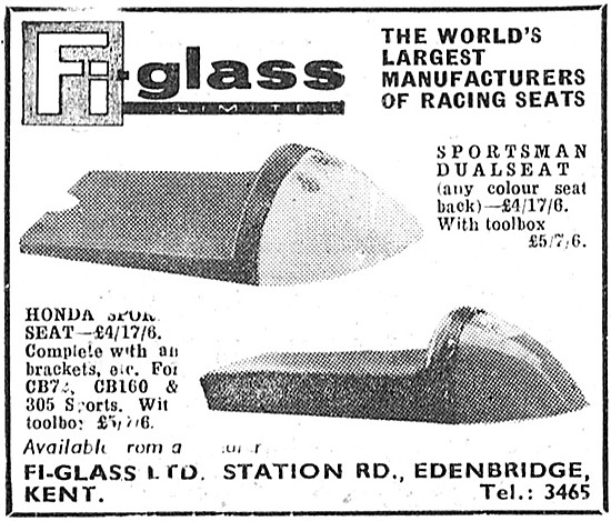Fi-Glass Racing Seats For Motorcycles                            