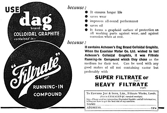 Filtrate Running In Oil - DAG Colloidal Graphite                 