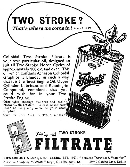Filtrate Two-Stroke Oil 1954                                     