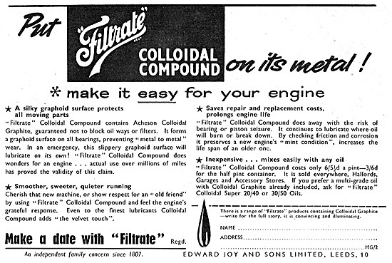 Filtrate Colloidal Oils - Filtrate Lubricants                    