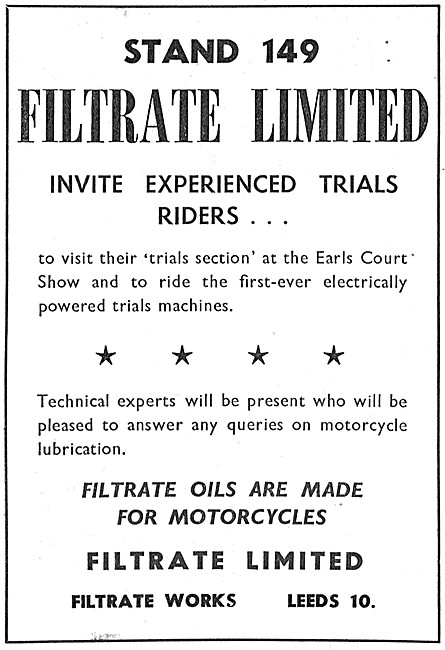 Filtrate Colloidal Oils - Filtrate Electric Trials Motorcycle    