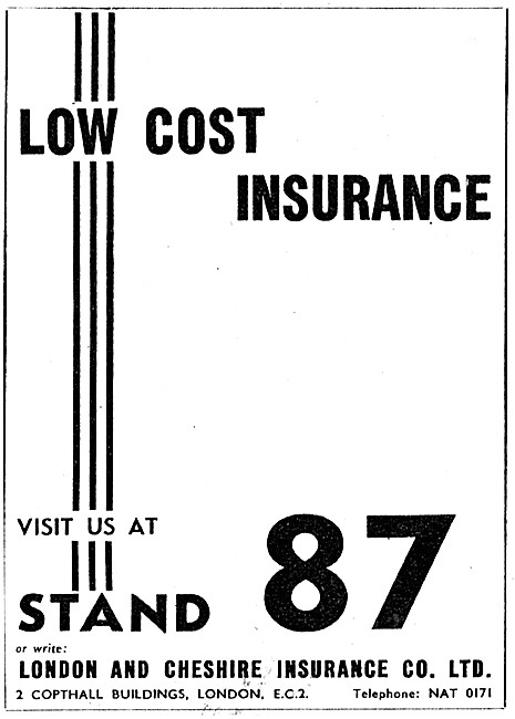 London & Cheshire Motorcycle Insurance 1963 Advert               