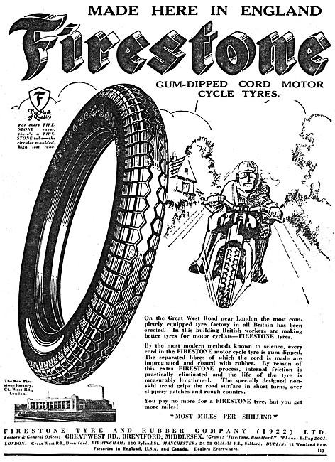 Firestone Motor Cycle Tyres                                      