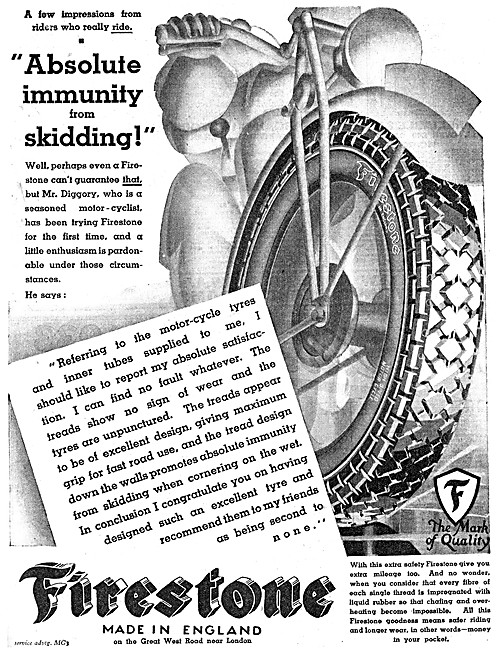 Firestone Motor Cycle Tyres                                      