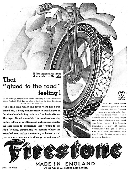 Firestone Extended Tread Motor Cycle Tyres                       