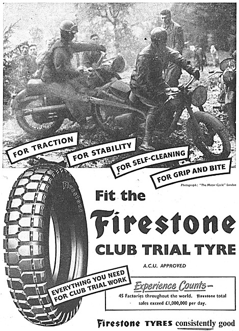 Firestone Club Trial Motor Cycle Tyres                           