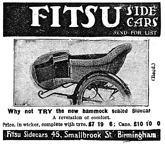 1913 Fitsu Hammock Seated Wicker Bodied Sidecar                  