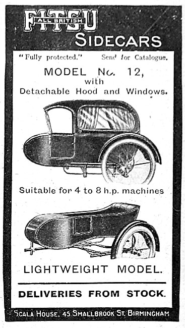 Fitsu Sidecars - 1915 Fitsu Model 12 Sidecar                     