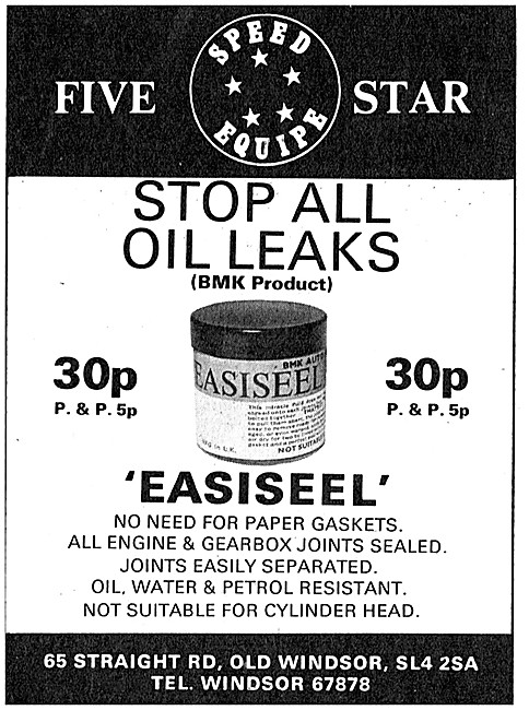 Five Star BMK Easiseel Oil Leak Prevention Paste 1972            