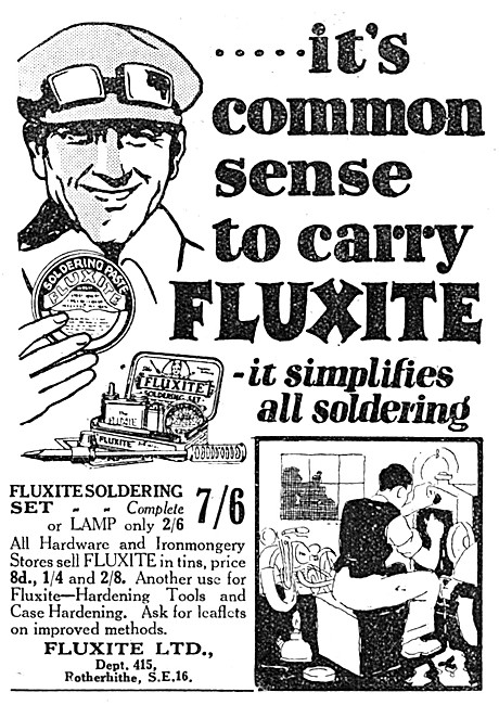 Fluxite Solder & Soldering Accessories 1928                      