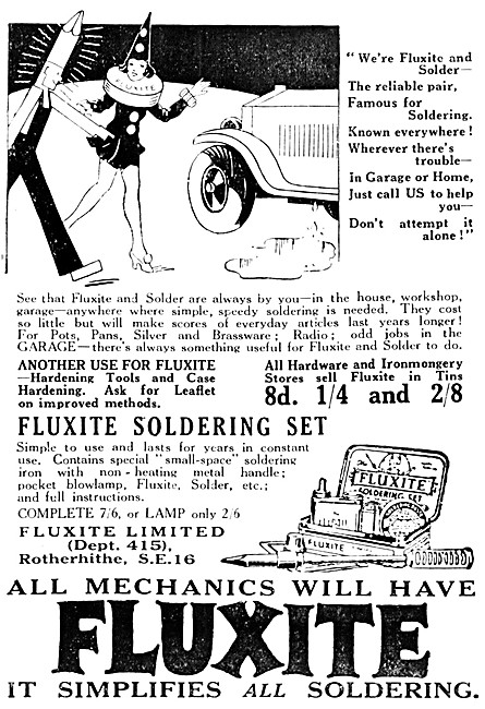 Fluxite Soldering Set 1930                                       