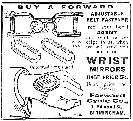 Forward Wrist MIrrors - Forward Motor Cycle Accessories 1910     