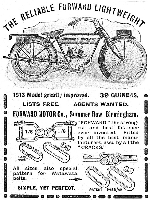 1912 Forward Lightweight Motor Cycle                             