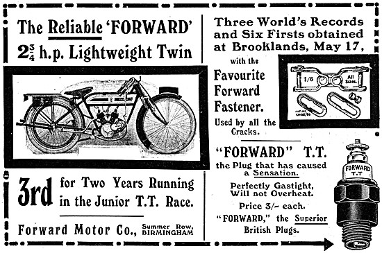 Forward 2.5 hp Lightweight Twin Motorcycle 1913                  