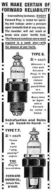Forward Type B Spark Plugs 1915                                  