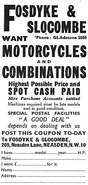 Fosdyke & Slocombe Motor Cycle Sales & Service                   