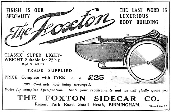 Foxton Sidecars - Foxton Super Lightweight Sidecar               