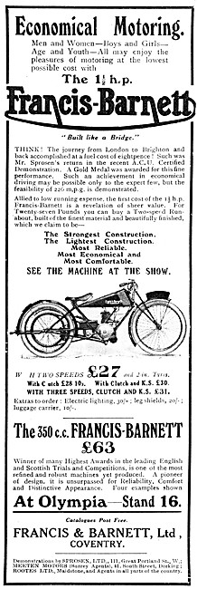 1923 350 cc Francis-Barnett                                      