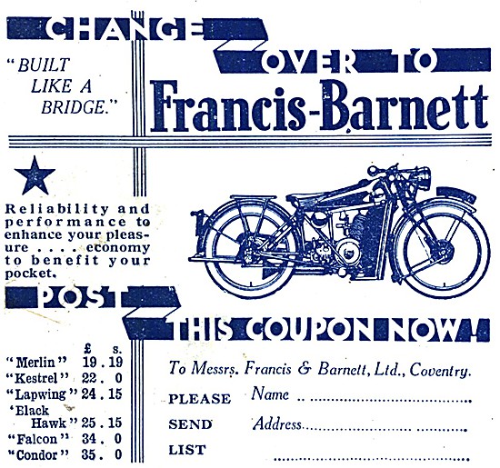 1932 Francis-Barnett Merlin                                      