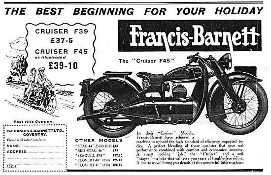 1936 Francis-Barnett Cruiser F45                                 