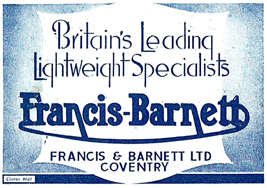 Francis-Barnett Lightweight Motorcycles 1944                     