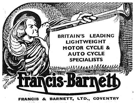 Francis-Barnett Lightweight Motor Cycles 1947 Advert             