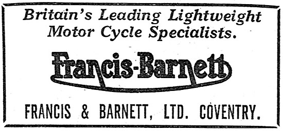 Francis-Barnett Lightweight Motor Cycles 1948                    