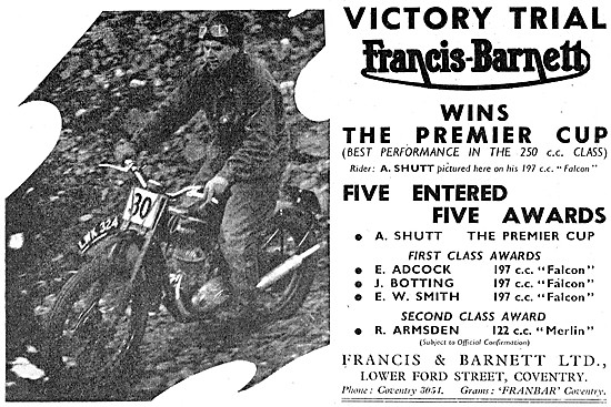 Francis-Barnett Falcon Victory Trial                             