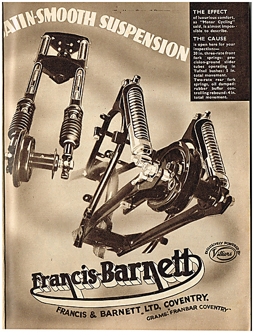 Francis-Barnett Lightweight Two-Stroke Motorcycles               