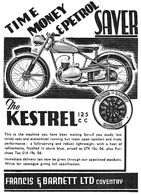 Francis Barnett Kestrel 125cc                                    