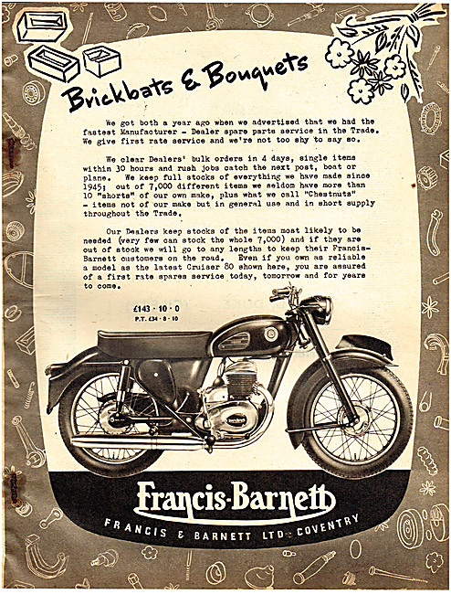 1957 Francis-Barnett Cruiser 80                                  