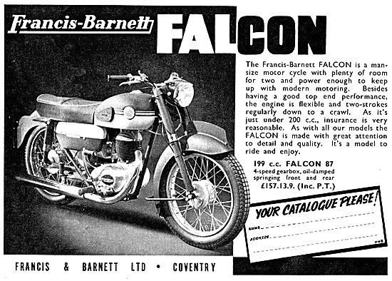 Francis-Barnett Falcon 200cc                                     