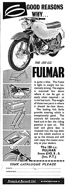 1962 Francis-Barnett Fulmar 150cc                                