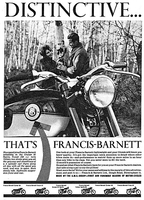 Francis-Barnett Cruiser 91 Sports Twin 250cc                     
