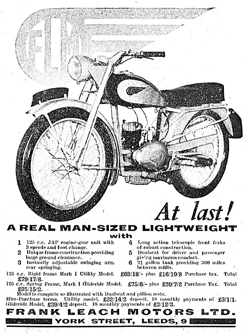 Frank Leach FLM 125cc Motor Cycles                               
