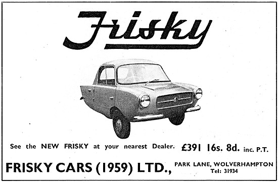 Frisky Three Wheel Microcars                                     