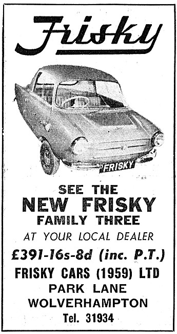 The 1960 Frisky Family Three Microcar                            