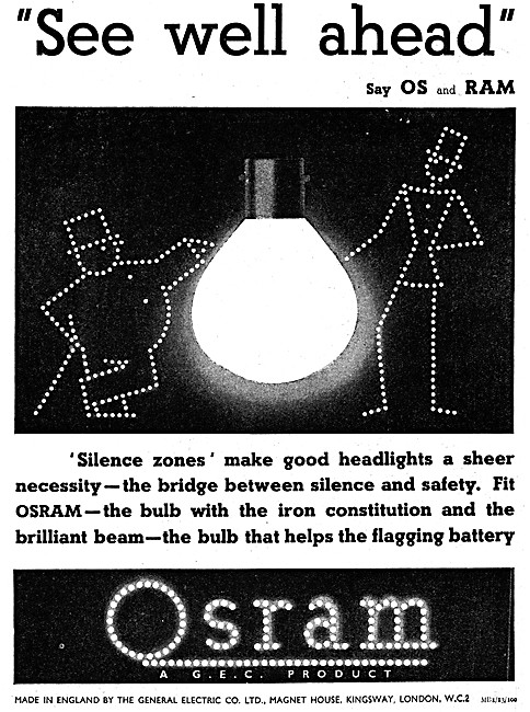 G.E.C. Osram Motorcycle Light Bulbs                              