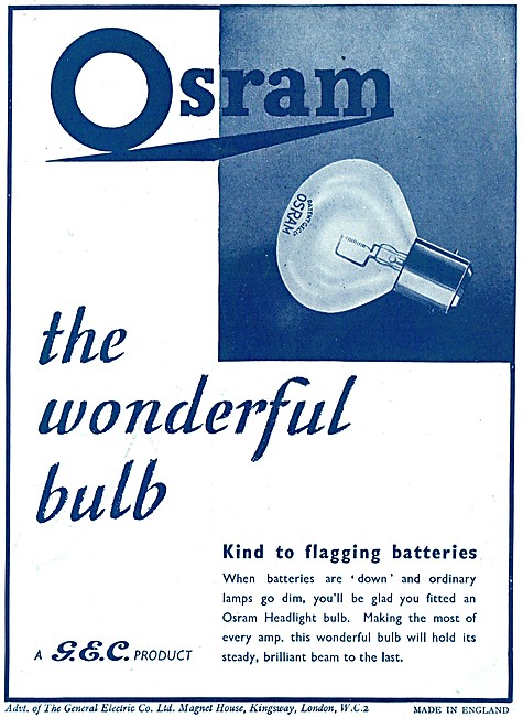 GEC Osram Motor Cycle Light Bulbs                                