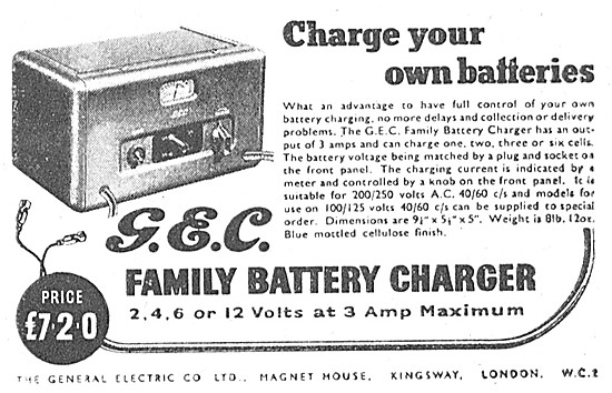 G.E.C. Battery Chargers                                          