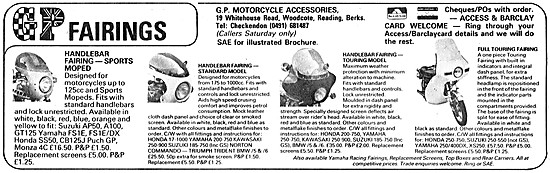 GP Motorcycle Accessories. GP Fairings                           