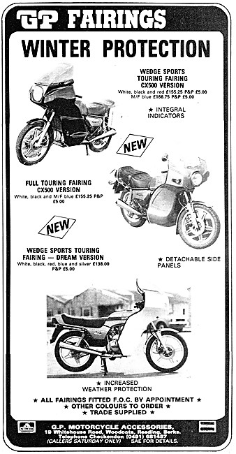 The 1980 Range Of GP Motorcycle Fairings                         