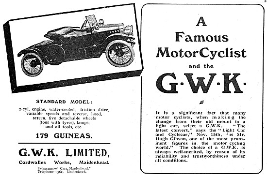G.W.K. Standard Model Light Car                                  