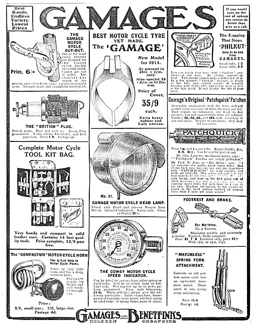 Gamages Motor Cycle Accessories                                  