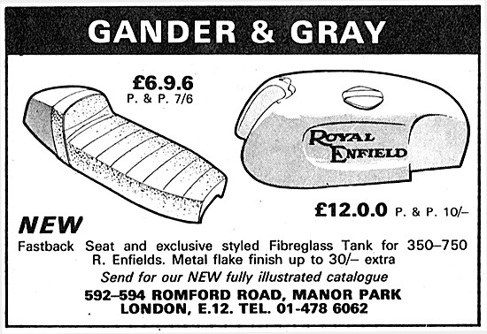 Gander & Gray Racing Fuel Tanks & Fastback Seats                 