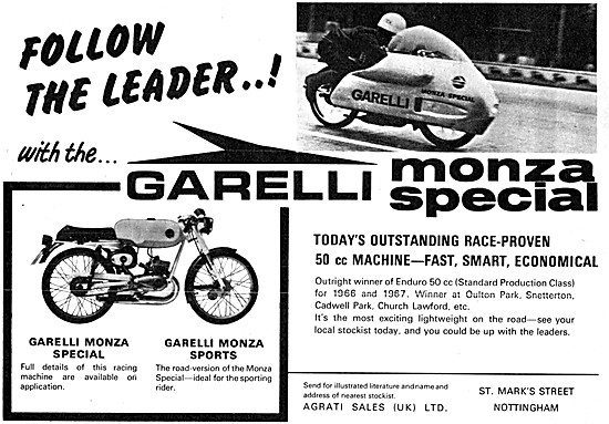 Garelli Monza Special 50 cc - Garelli Monza Sports 1968          