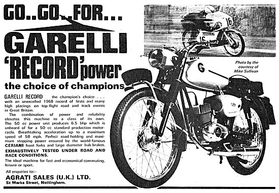 Garelli 50 cc Motor Cycle 1969                                   