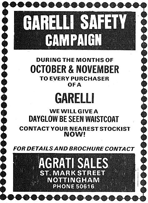 Garelli Agrati Safety Campaign 1974                              
